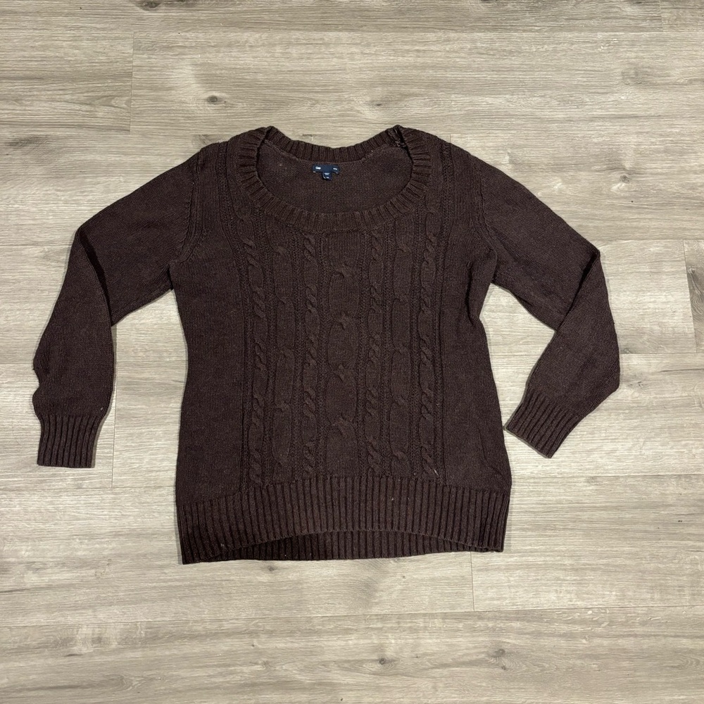 Brown Cable Knit Gap Sweater